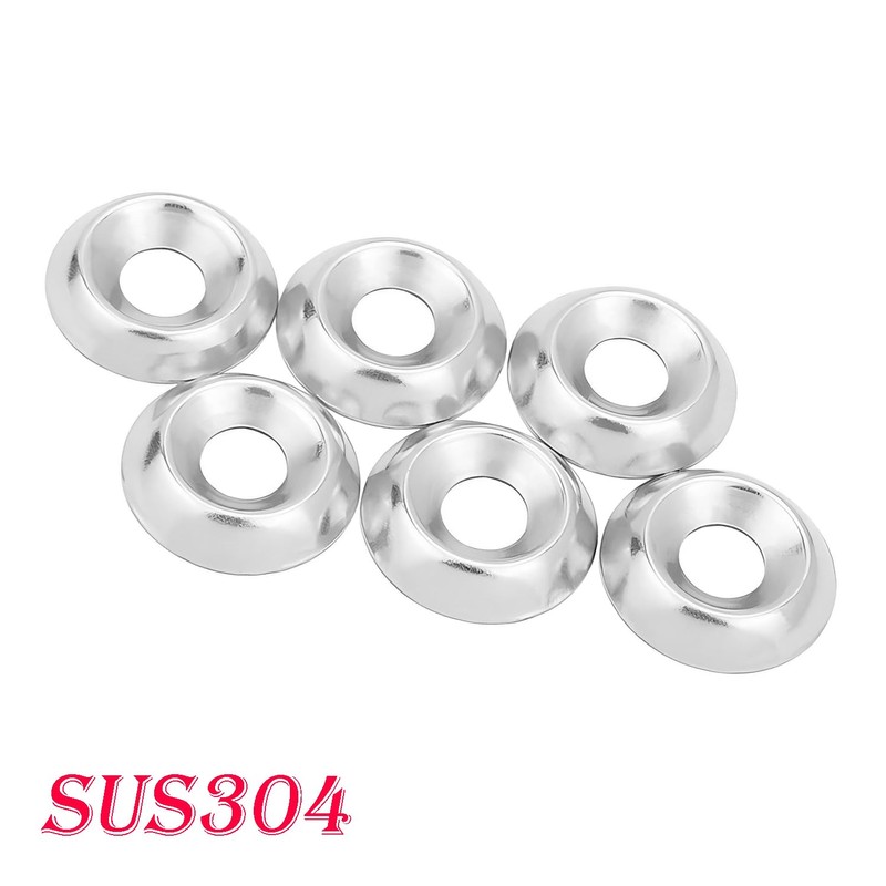 Qrity 40 Pcs 304 Stainless Steel Cup Washer, M3x11mmx2.5mm Countersunk