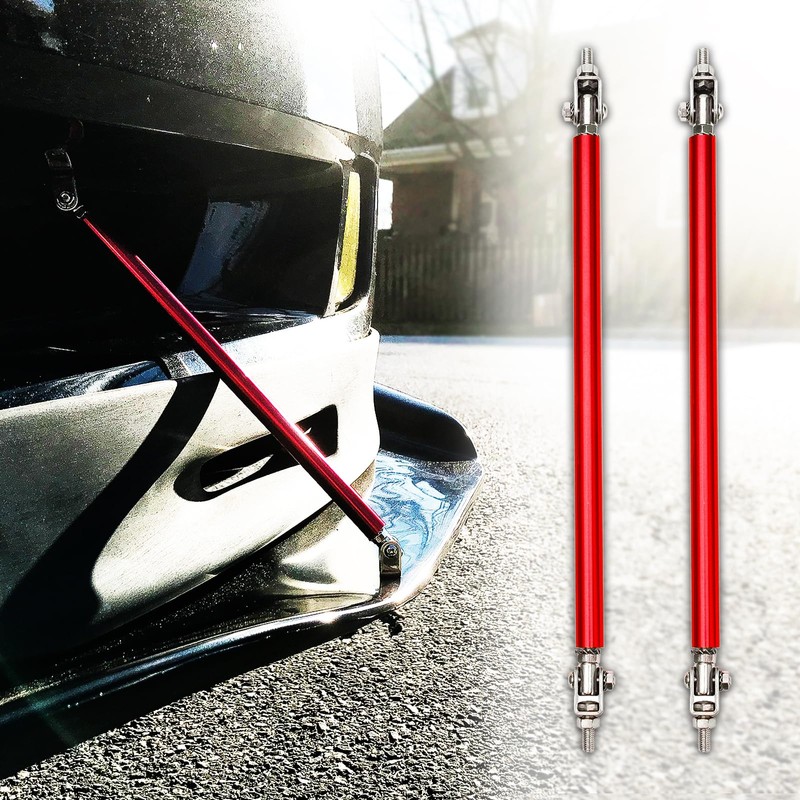 DREAMOTOR 2PCS 8"-11" Adjustable Front Bumper Lip Splitter Diffuser Strut