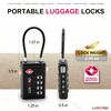 LUXOORO TSA Approved Luggage Lock with Alert Indicator, 4-Digit Resettable