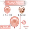Rose Gold 10 Number Balloons Decorations - Extra Latex Balloons