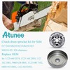 Atunee Clutch Drum Sprocket Worm Gear Kit for Stihl 017