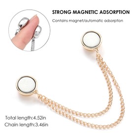 12 Pieces of Trouser Leg Magnetic Buckles, Trouser Leg Fixing Clips, Multifunctional Magnetic Clothes Clips, No Punching Clothes Clips, Clothing Accessories