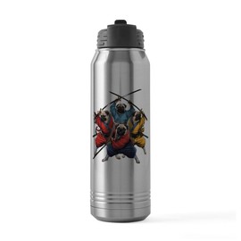 CafePress Pugs Ninja T Shirt 30 Oz Stainless Steel Water Bottle 30 oz (887 ml) Stainless Steel Water Bottle