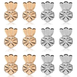 TRHDFW 6 Pairs Earring Lifters Earring Support Backs for Heavy Earrings Drooping, Earring Lifters Backs Repacements for Heavy Earrings Lifting Droopy Ear Lobes with Storage Box