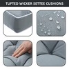 Blytieor 3 Piece Wicker Chair Cushion Set, 1 Loveseat Wicker
