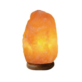 AMOYSTONE Orange Glow Salt Lamp 8-9 Inch, Warm Light Himalayan Rock with Dimmer Kit (6-10 lbs)