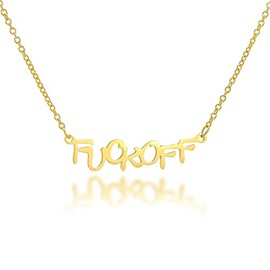 Collar de acero inoxidable estilo punk con palabras inglesas y texto en inglés, Acero inoxidable, gema na