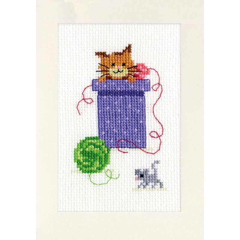 Vervaco Counted Point Kit, White, 10.5 x 15 cm