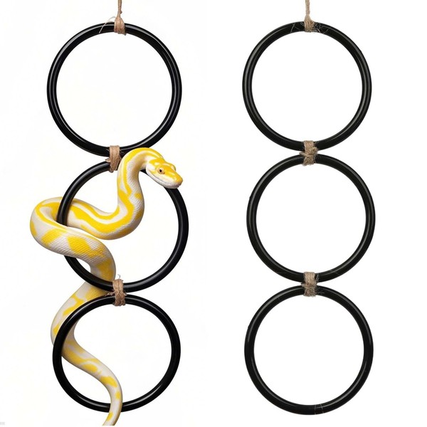 2PCS Snake Climbing Rings for Ball Python & Corn Snake,Reptile