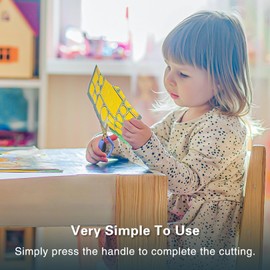 Sokoweii Tijeras de bucle, diseño adaptativo, entrenamiento preescolar, mini tijeras de apretar, soporte izquierdo, (3 piezas)