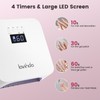 Lavinda 48W Nail Lamp, Rechargeable Cordless UV Light for Gel