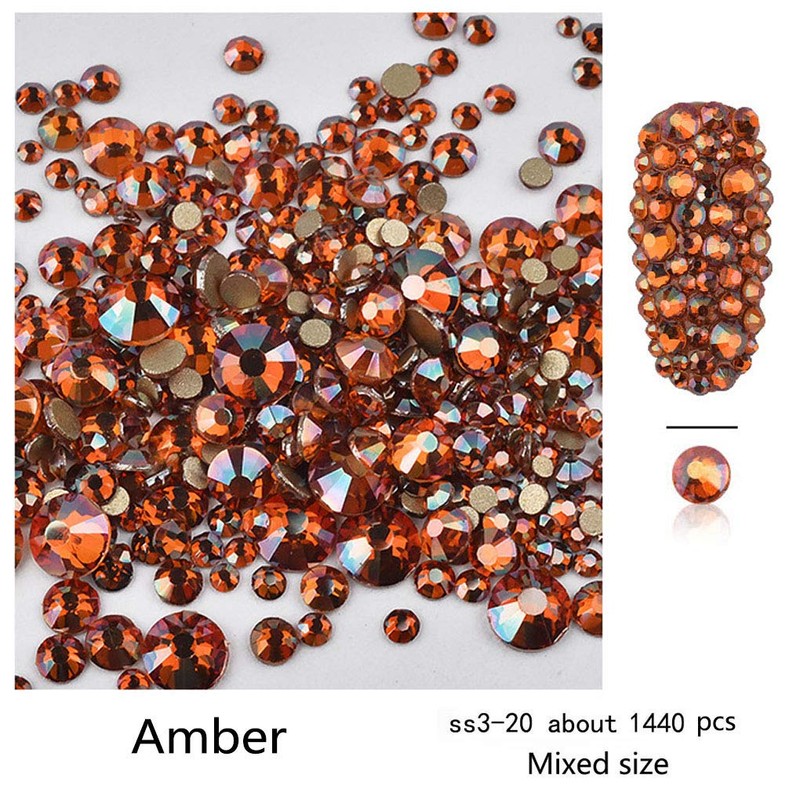 Rhinestones flat back gems round DIY decorative Nail Face and