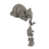 Cute Elephant Mother and Babies Figurines Hanging Statue Resin Animal