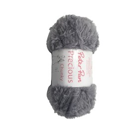 Peter Pan (Precious Chunky) by Wendy Wools 50g Soft Chunky Yarn Knitting/Crochet (3434 Grey)