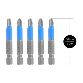 Biaungdo 10Pcs Magnetic Hex Anti Slip Phillips Screw Head Screwdriver Bits (PH3 x 50MM)