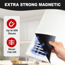 2 Pack Square Magnetic Vent Covers, 12x12 Inch Magnetic Cover Extra Strong Magnets Register Cover, Fits Steel Vents Only, Vent Blocker for Ceiling Wall AC and Heater Vents (Large)
