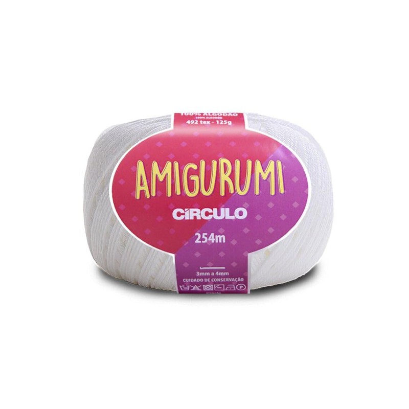 Hilo Amigurumi de Circulo - 100% algodón virgen brasileño mercerizado