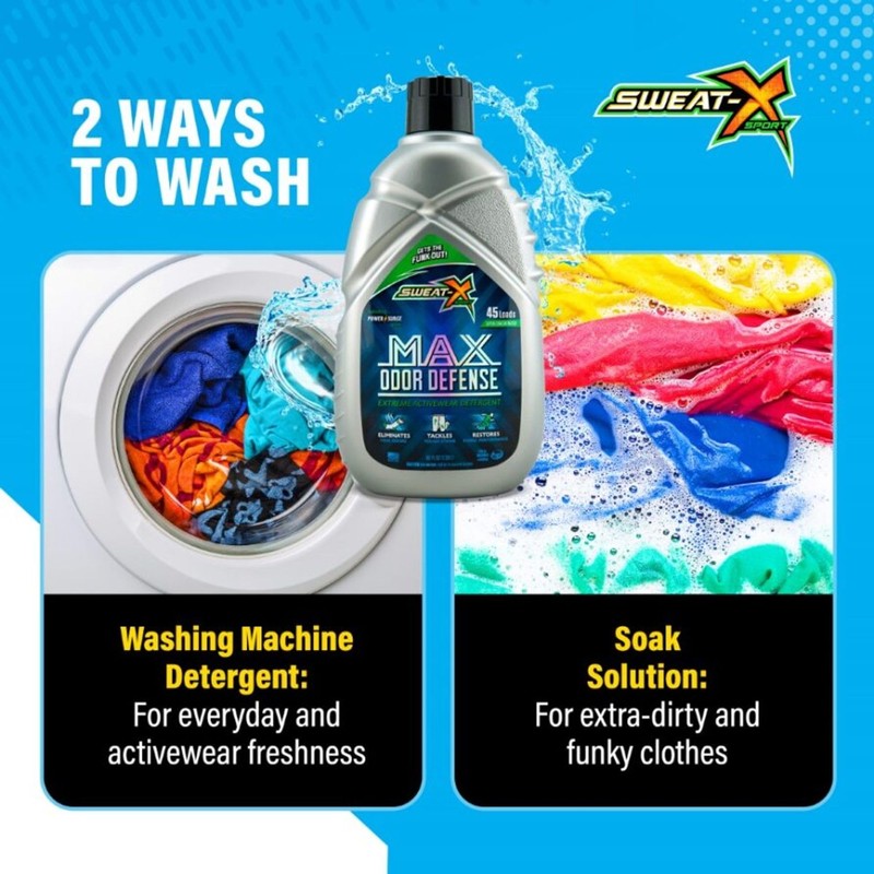 Sweat X Max Odor Defense Laundry Detergent – Remove the