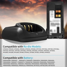 for Motorola XPR3300e Charger, WPLN4232 PMPN4137A WPLN4226A Rapid Charger for Motorola XPR3500e XPR7550e XPR7580e XPR7350e XPR6550 XPR6500 XPR6580 Charger PMNN4409 PMNN4077 (NO-IMPRES) (1)