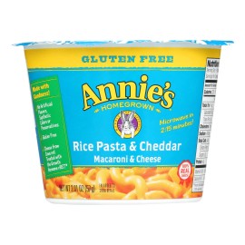 UD_Annie's Homegrown Gluten-Free Rice Pasta Cheddar Microwavable Mac Cheese Cup Case of 12-2.01 oz Wheat-Based Bag Packaging