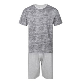 Mens Short Pyjamas PJ Set Sleep Lounge Nightwear Grindle Colours M-XXL (Grindle Black XXL)