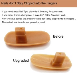 Hiistar Nail Trainning Practice HandNail Display Manicure Supply Flexible Movable False Fake Hands for Nail Manicure-Best Manicure DIY Print Practice Tool