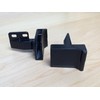 Overlay Side-Mount Glass Door Hinge in Black
