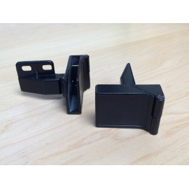 Overlay Side-Mount Glass Door Hinge in Black
