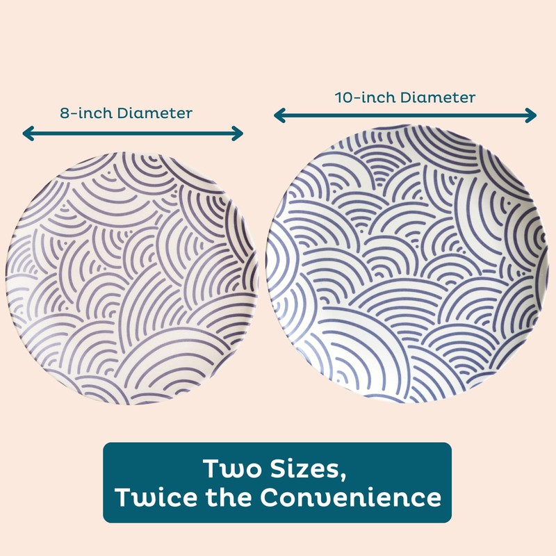 Nook Theory 4-Pack Bamboo Fiber Dinner Plates - Alternative for