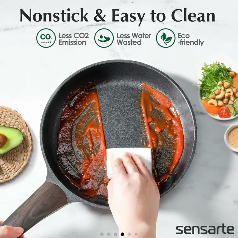 SENSARTE 14 Pcs Induction Cookware Set Nonstick Pots and Pans
