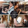 Maletin Estuche De Maquillaje Con Espejo Y Luz Led 3