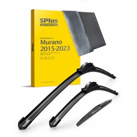 5 PLUS® Wiper Blades Replacement for 2015-2024 Nissan Murano Windshield Wipers 26"/18"/12"(Set of 3) U/J HOOK-Original Factory Quality,Pair it With a 11.8"*15.8" Suede Coral Fleece Double-Sided Towel