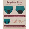 BAMBOO COOL Womens Period Underwear Heavy Flow Absorbent Panties High