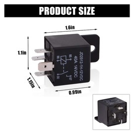 2PCS Car Relays, 12V 40amp, Spst Model JD2912-1H-12VDC 40A 14VDC, Relay Replacement Automotive Switches and Starters, 4-Pin Relays for Cars, Trucks, Vans, Motorcycles, Boats