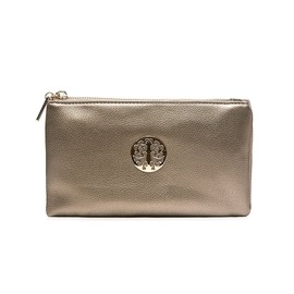 Long & Son Women's Small Clutch, Wristlet, Shoulder,Cross-Body Bags (Silver Gunmetal)