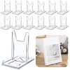 Memorywuu 12 Pack Acrylic Book Stand for Display Adjustable Clear