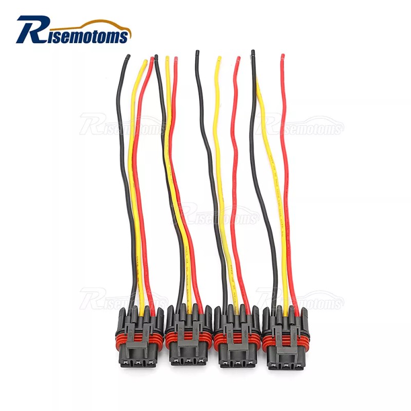 risemotom8 8PCS Pulse Power Plug Connector Pigtail Adapter For Polaris