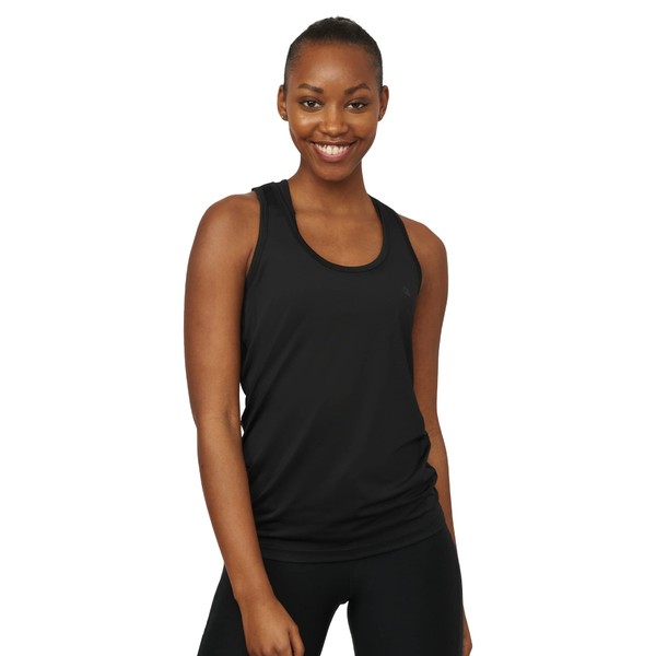 DANISH ENDURANCE Women's Sleeveless Sports T-Shirt, Lightweight & Breathable, Running & Fitness, Black