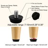 sourcingmap M6 x 10 x 20mm Furniture Glide Leveling Feet