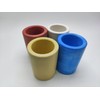 mysangouzi Set of two round pencil holders: blue and yellow,