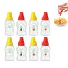 8 Pcs Mini Condiment Squeeze Bottles,23ml Condiment Squeeze Bottle,Plastic Portable