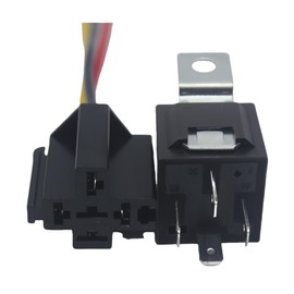 Losato JD1912 12V 40/30A 5-Piece Automotive 4-pin SPST Relay with Harness Receptacle (Interlocking Harness Receptacle Holder), 40A Automotive Relay for Cars and Trucks.-5 Pack