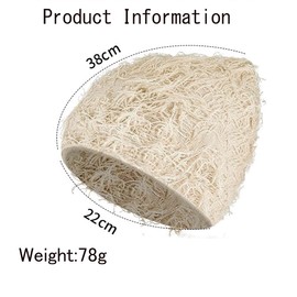 KORADI Distressed Beanie Winter Warm Ski Knit Hats for Women Men Fuzzy Y2k Beanies (US, Alpha, One Size, Orange&Black)