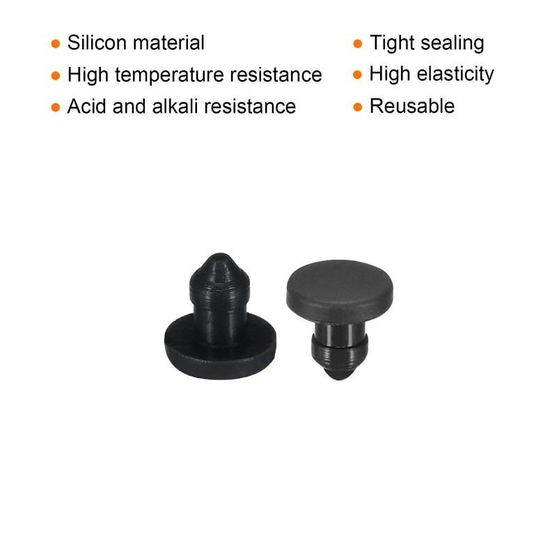 MECCANIXITY Silicone Snap in Locking Hole Plugs Rubber Panel Seal