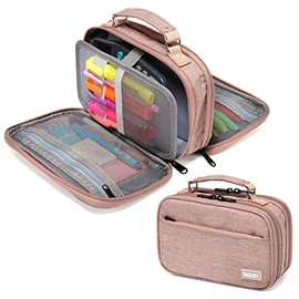 Estuche Grande,VASCHY Estuches Lápices Papelería con Compartimento para Colegio Oficina Trabajo.