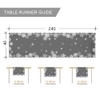 Table Runner, Christmas, Winter Table Runner, Modern, in Grey, Snowflake