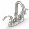 Alloy 4-inch Hot/Cold Double Handle Deck-Mounted Electroplated Modern Brushed Bathroom