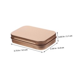 CIYODO 10pcs Storage Tin Box Candy Jars with Lids Mini Tins Empty Tin Containers Small Metal Tin Small Tin Miniature Tin Candy Storage Case Tiny Tins Mint Tins Tin Boxes Golden Tinplate