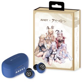 AVIOT TE-V1R-AZL Azur Lane Collaboration Wireless Earphones | Hybrid Dual Driver 2.0 | LDAC Support | Up to 62 Hours Playback | Adaptive Hybrid Noise Canceling | Wireless Charging Support | IPX4