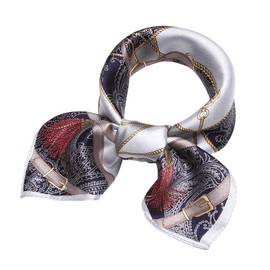 LSHARON SILK Women's 100% Mulberry Silk Scarf Graphic Print Silk Scarf ，53 * 53cm (#6)